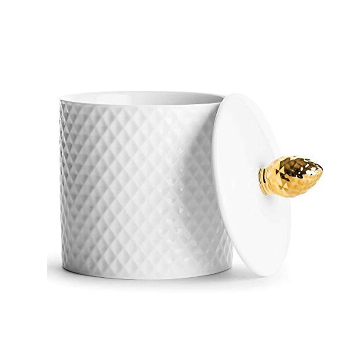 Sagaform Cone Jar - White and Gold, 450 ml - SA5017872 - Jashanmal Home