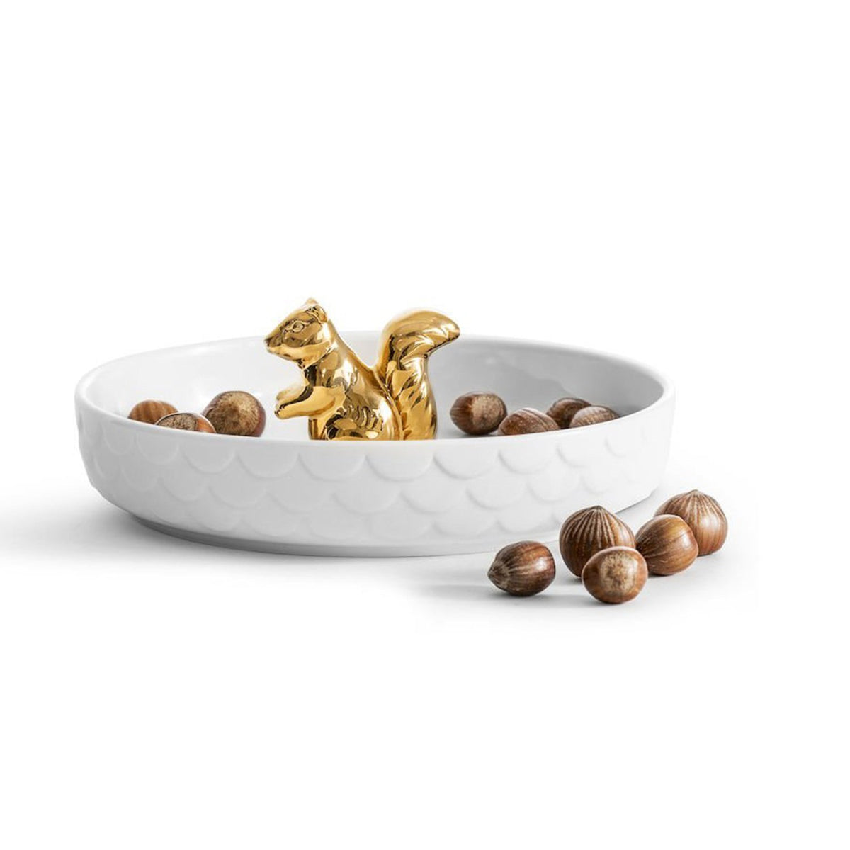 Sagaform Squirrel Serving Plate - White and Gold, 19 cm - SA5017722
