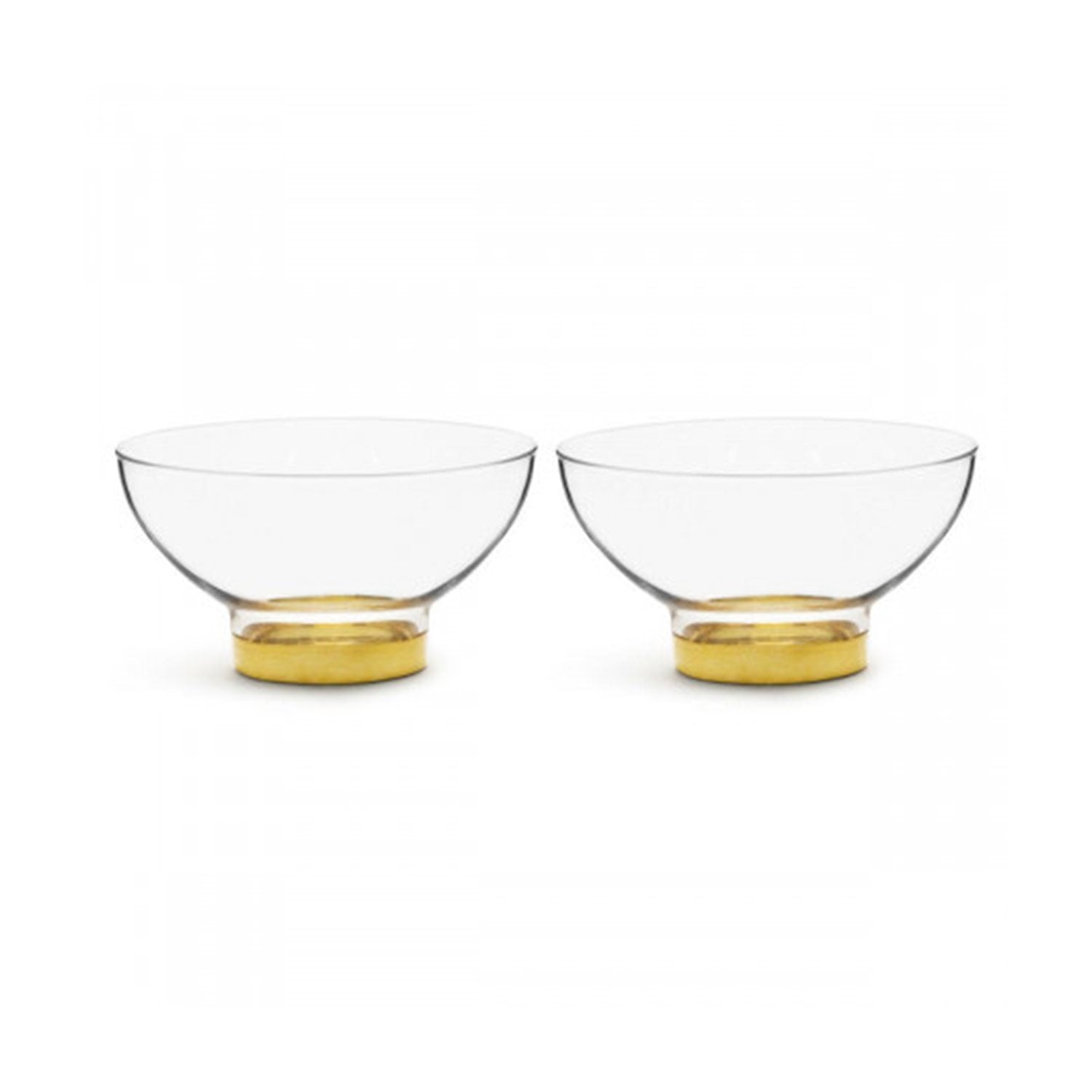 Sagaform Serving Bowl - Clear and Gold, Set of 2 - SA5017860 - Jashanmal Home
