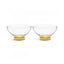 Sagaform Serving Bowl - Clear And Gold, Set Of 2 - Sa5017860