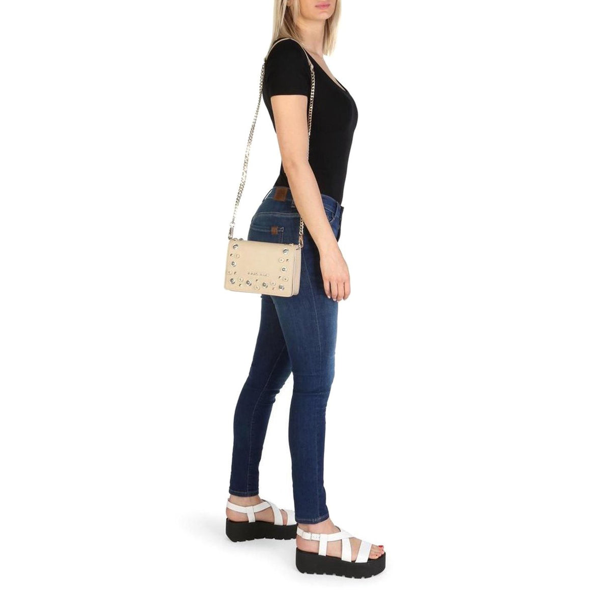 Varsace Jeans Linea Crossbody Bag - Grey - E1Vtbb41 723 N/S