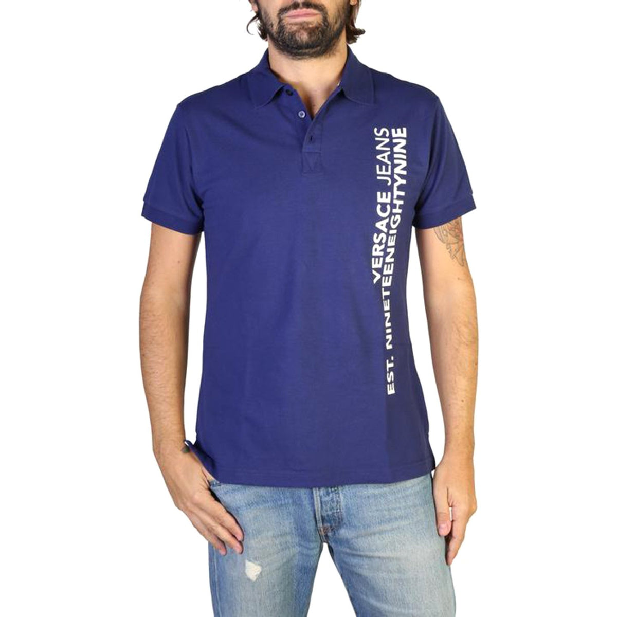 Versace Polo T-Shirt - Blue - GTB7P6 221 50