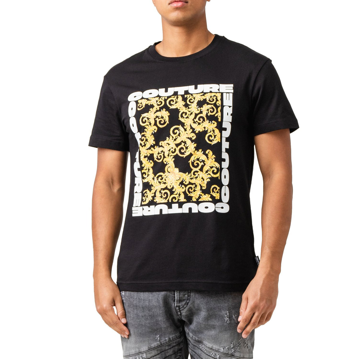 Versace Square Logo Couture T-Shirt - Black - B3Gub7K130294899 899