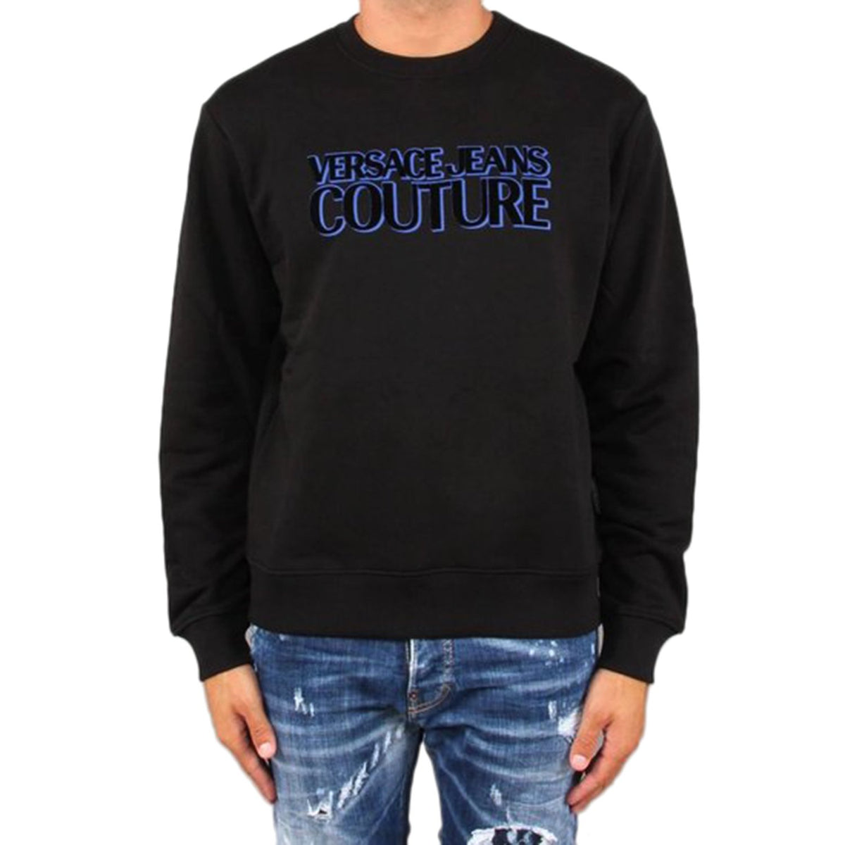 Versace Couture Artw 11 Flock Felpa Sweatshirt - Black - B7Gub7Tj30282899 899