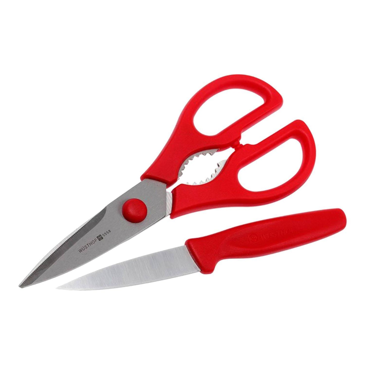 Ed. Wusthof Classic 2 Piece Knife and Scissor Kitchen Set - Red - 9354R - Jashanmal Home